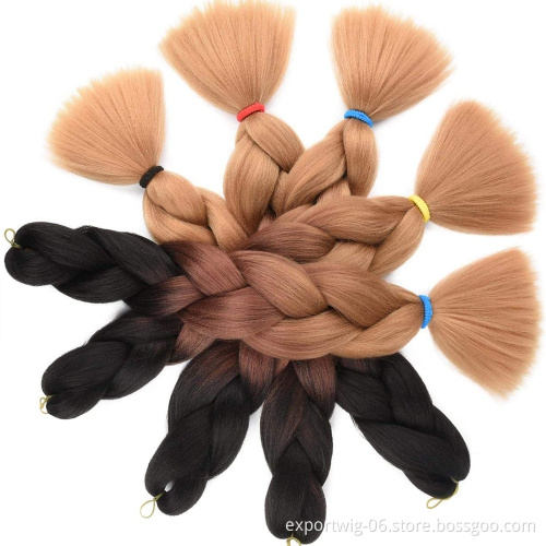 24inch cheap synthetic Hair Box Braids extension bulk pre stretched expression braiding hair Jumbo crochet braided hair